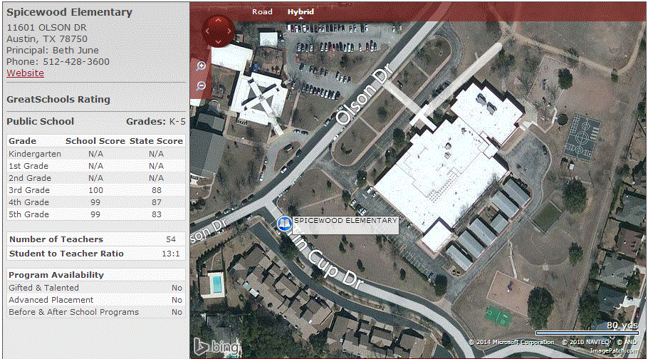 Homes near Spicewood Elementary School in Austin Texas 78750